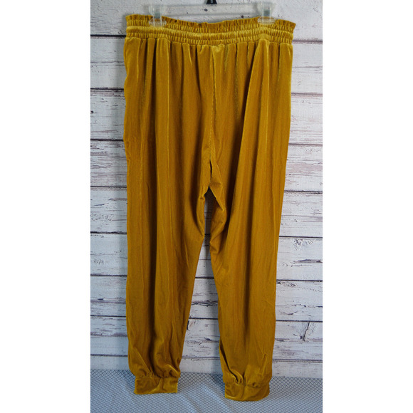 Golden Ribbed Jogger Pants UnBranded Size XL New without Tags - Picture 2 of 11